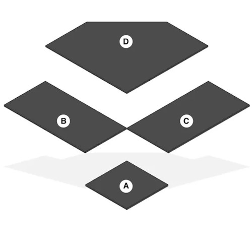 Modular Hearth Pad System 54" Corner (AC02786)