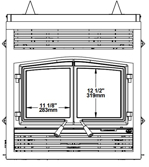 Osburn Surround/Shelf Heat Shield for Stratfod II Wood Fireplace AC01223